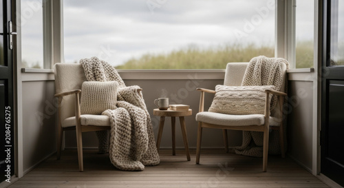 Serene Balcony Retreat Creating Cozy Ambiance For Relaxed Living