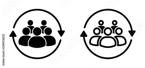 Φωτογραφία Returning Customer and Visitor Icon Set