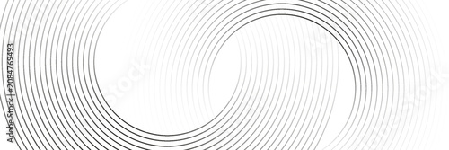 abstract black white stripe line. geometric circle texture background. futuristic technology. retro styled concept.