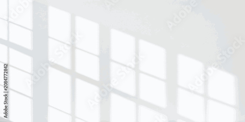 Minimalist window frame shadow overlay on a white wall background with minimalist background abstract geometric sunlight architecture composition contrast daylight artistic structure