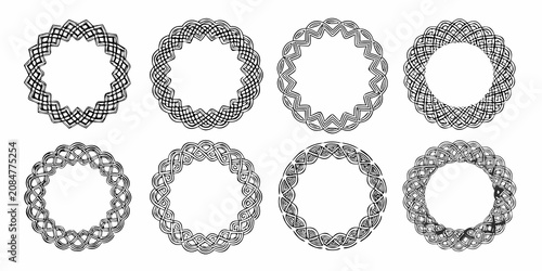 Photography collection of black and white celtic knot circular frames frame pattern ornament