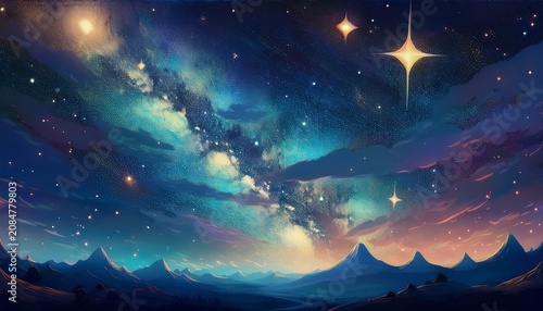Night Starry Sky Background