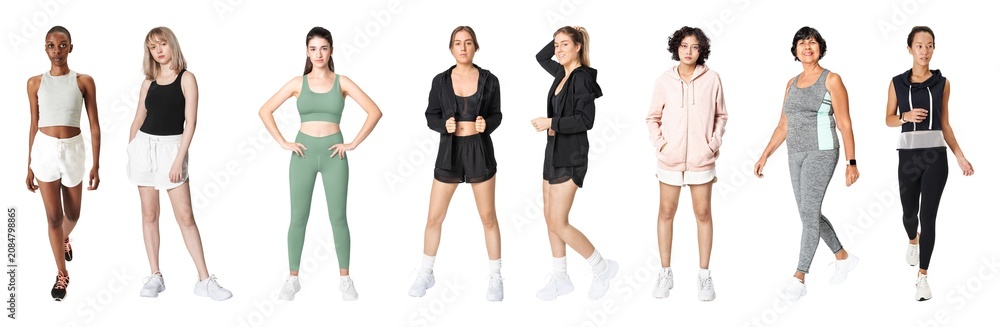 Fototapeta premium Diverse women in athletic wear