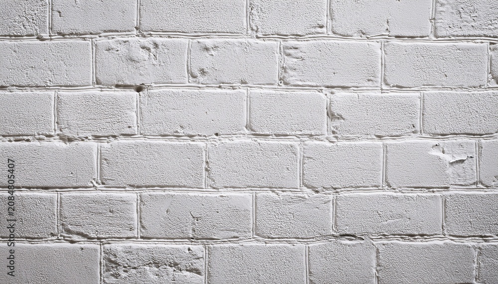 Fototapeta premium Plaster Brick White Wall Textured Background