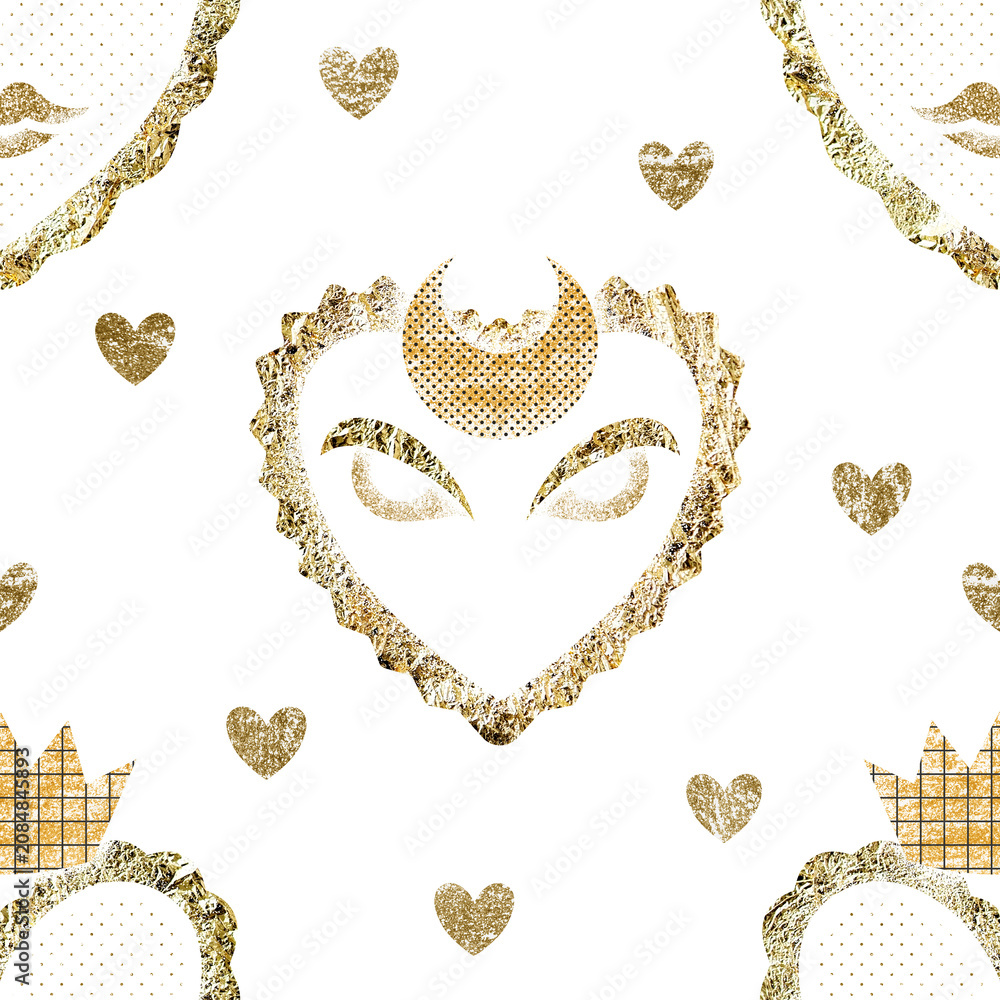 Obraz premium Sacred heart png pattern, transparent background, glitter aesthetic design