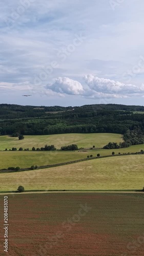 Karlovy Vary Region, Czech Republic - A bird of prey over the fields