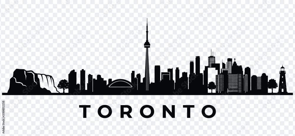 Obraz premium Toronto city skyline silhouette vector illustration