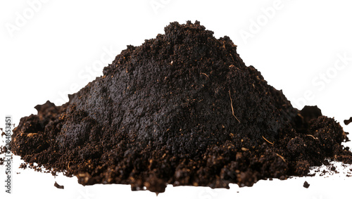 Картината върху платно Isolated mound of nutrient-rich dark soil for healthy plants and gardening proje