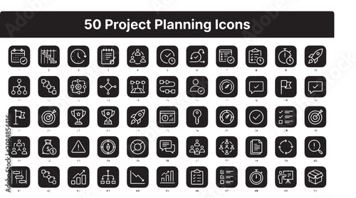 Project Planning Icons Set