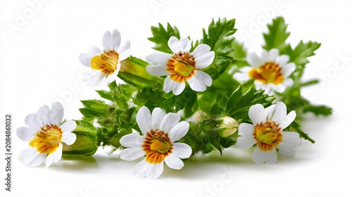 Gentle Eyebright Herb on White Background for Soft Colours