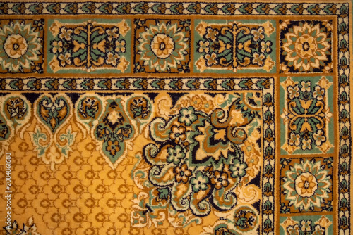 Canvas Print Fragment of an old Russian carpet