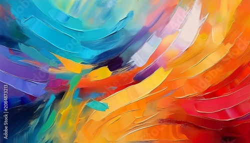 painterly texture abstract background using bold bright brushstrokes with a contrasting color palette
