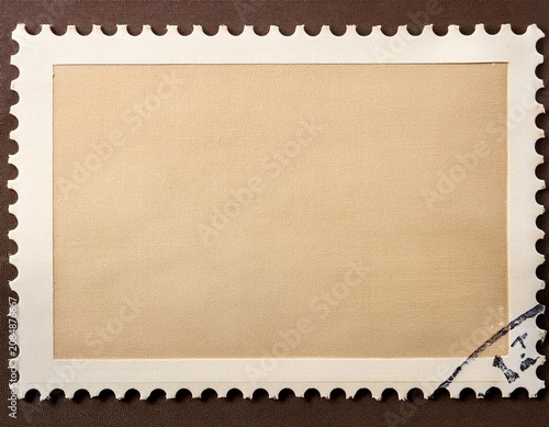 postage stamp vertical vintage ivory textured paper with copy space