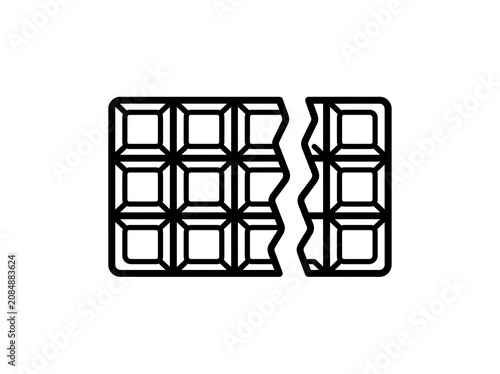 Chocolate Bar Outline Icon Transparent Background