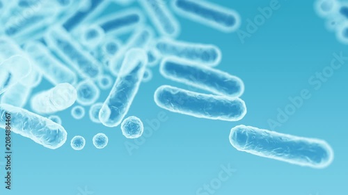 Enterobacteriaceae, gram-negative rod-shaped bacteria, part of intestinal microbiome and causative agents of different infections, 3D rendering. Escherichia coli, Klebsiella, Enterobacter and other	