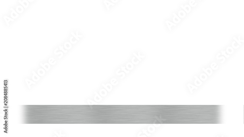 Minimalist Brushed Silver Metal Lower Third Banner Overlay with Blurred Edge Fade in 8K