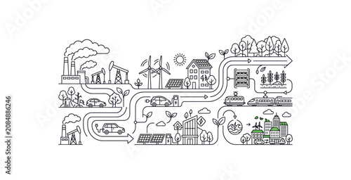 Sustainable Energy Transition Infographic