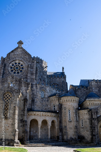 Vera Cruz Temple Historic Granite Stone Church in O Carballino Galicia Spain