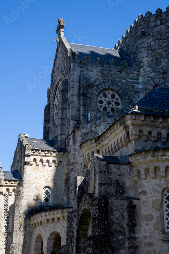 Vera Cruz Temple Historic Granite Stone Church in O Carballino Galicia Spain