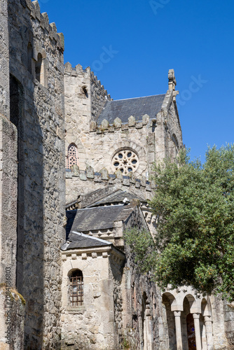 Vera Cruz Temple Historic Granite Stone Church in O Carballino Galicia Spain