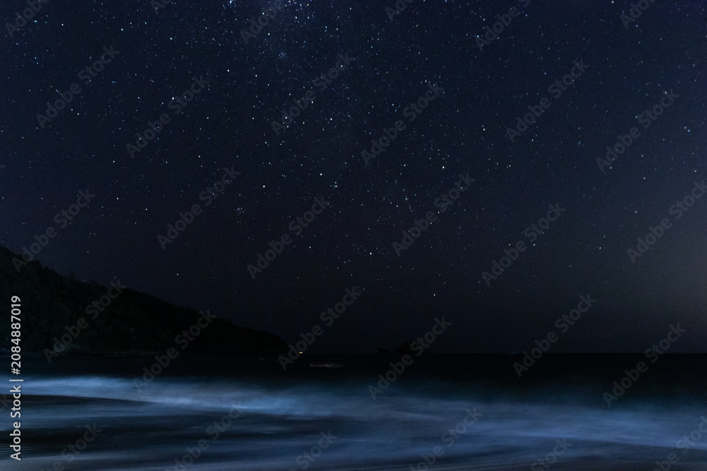 Fototapeta premium Milky Way Over a Coastal Headland at Night