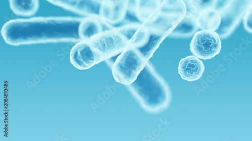 Enterobacteriaceae, gram-negative rod-shaped bacteria, part of intestinal microbiome and causative agents of different infections, 3D rendering. Escherichia coli, Klebsiella, Enterobacter and other	