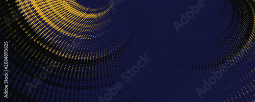 Canvastavla Abstract yellow-blue frame on a dark background