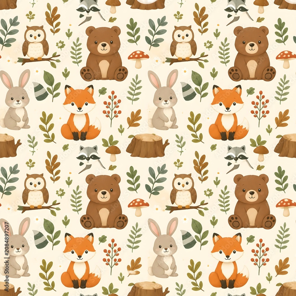 Fototapeta premium seamless pattern with animals