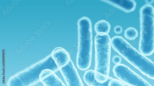 Enterobacteriaceae, gram-negative rod-shaped bacteria, part of intestinal microbiome and causative agents of different infections, 3D rendering. Escherichia coli, Klebsiella, Enterobacter and other	