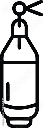 фотографія Vintage Seltzer Bottle Icon With Handle On White Background soda maker carbonate