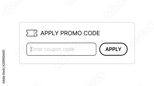 Apply promo code input box with coupon field and button