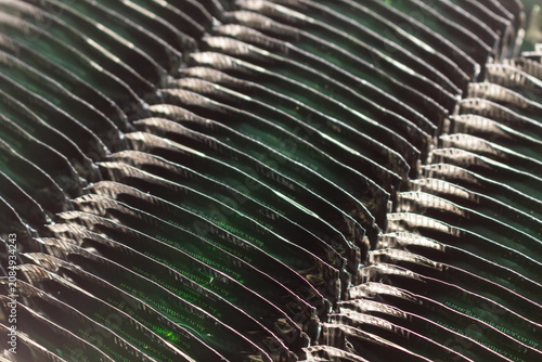 Rows of green foil packets arranged in a pattern for industrial packaging