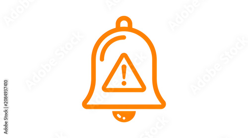 Warning bell icon with exclamation mark inside