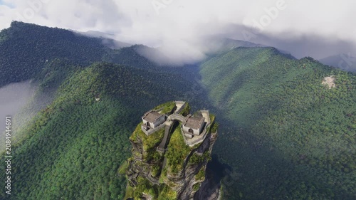 Drone aerial shot of Fanjing Mountain in Tongren. China