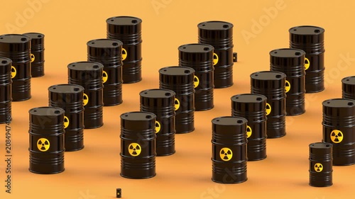 Nuclear Waste Barrels 3D Animation for Pollution, Industry and Safety