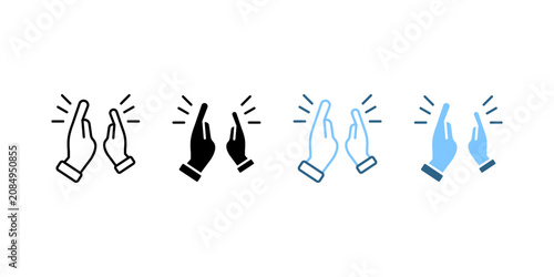 Φωτογραφία Clapping Hands Support icon set multi style e