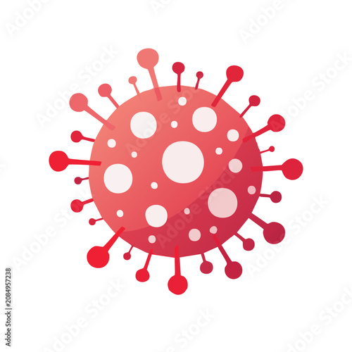 Red Coronavirus Vector Illustration