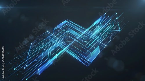 Abstract cinematic shot of blue smoke swirling in water