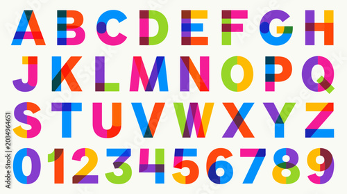 Schilderij op canvas A grid of uppercase English alphabet letters and digits 09 rendered in a translu