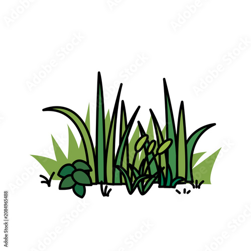シンプルな雑草のイラスト
