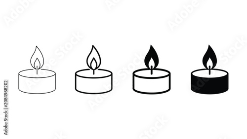 Tableau sur toile Candle icon
