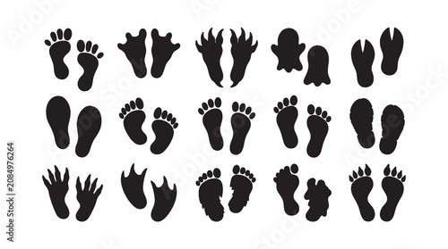 Canvastavla Minimalist Watercolor Hand and Foot Prints Collection in Soft Pastel Illustratio