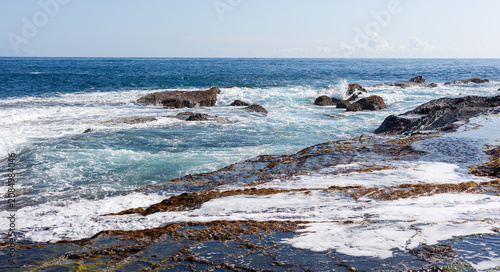 Canvastavla Shitiping rocky coastline in Taiwan