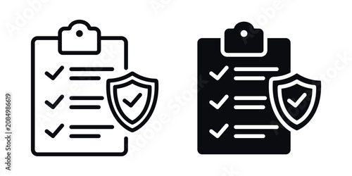 Tableau sur toile Standards Icon Illustration Design Vector Set In Black