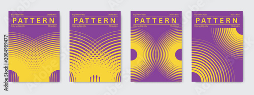 Εκτύπωση καμβά Minimalist Experimental Op Art Festive Wallpaper, Modern Rhythm Motion Exhibitio