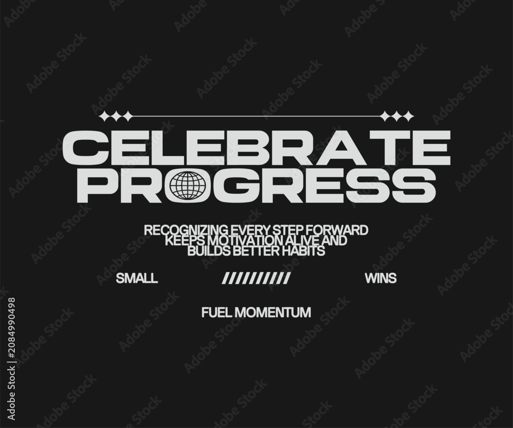 Fototapeta premium Minimal typography quotes design for t-shirt and print, Urban streetwear style graphic tee and poster, Motivational inspirational quote for clothing brand, apparel. Aesthetic lettering vector