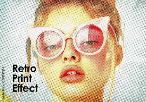 Retro Print Photo Effect