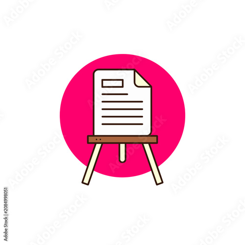 Bookkeeping Document Report Board Stand Badge Icon