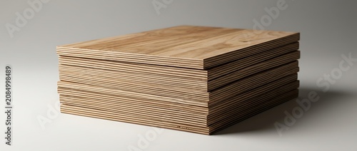 Stack of High Quality Plywood Sheets for Woodworking and Construction