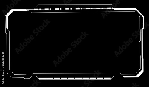 Futuristic Mechanical HUD Border Frame